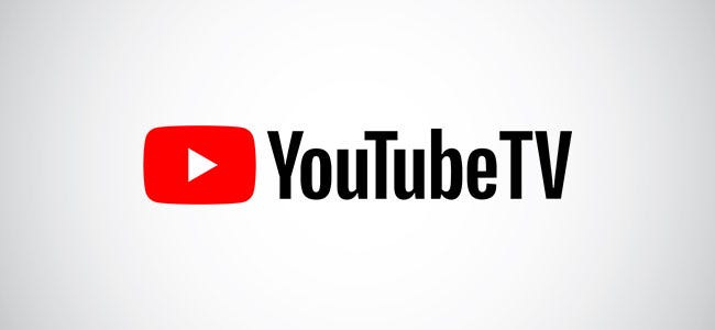 Logotipo do YouTube TV em um fundo branco