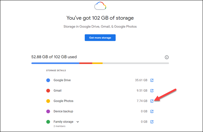 google one storage