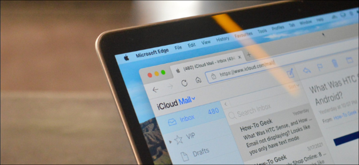 Usuário Apple usando iCloud Mail em um navegador de terceiros