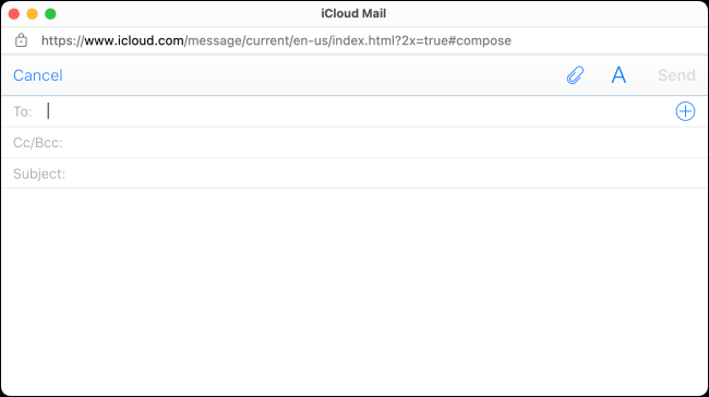 Escrever e-mail no iCloud Mail