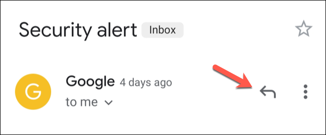 Pressione "Responder" (ou o ícone de menu de três pontos> Encaminhar) para responder (ou encaminhar) uma cadeia de e-mail existente no Gmail.