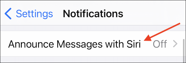 Vá para a seção Anunciar mensagens com Siri