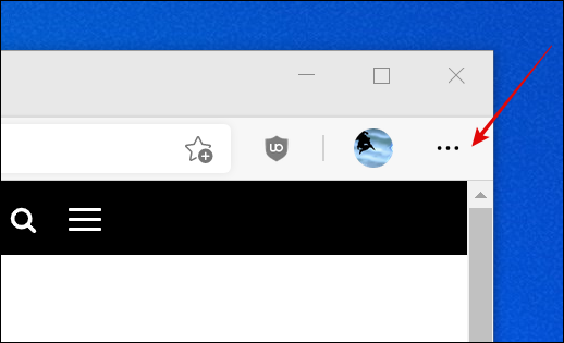 Ícone de menu do Microsoft Edge