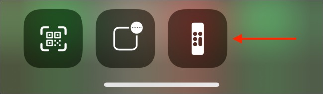 Abra o Apple TV Remote no Control Center