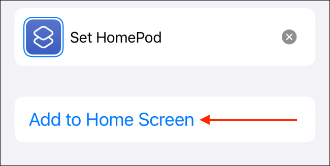 Toque em Adicionar à tela inicial a partir do atalho
