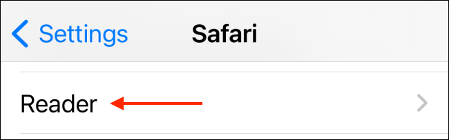 Tap Reader do Safari