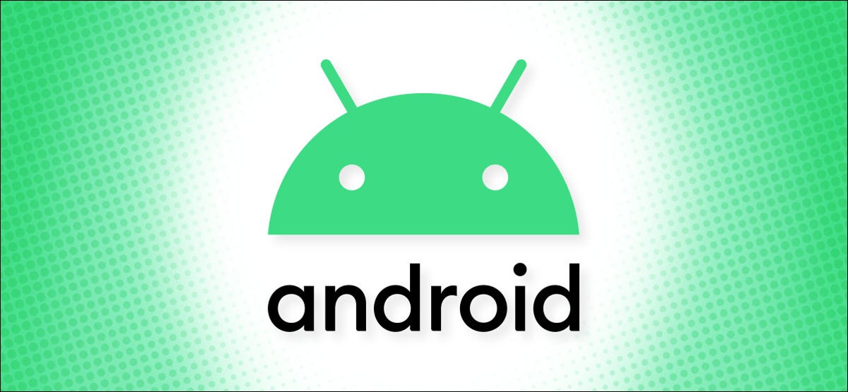 Logotipo do Android em um herói de fundo verde