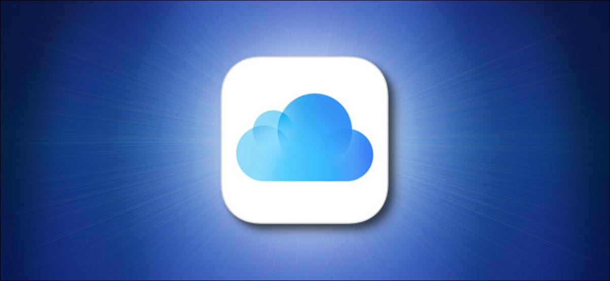 Logotipo do Apple iCloud em um fundo azul