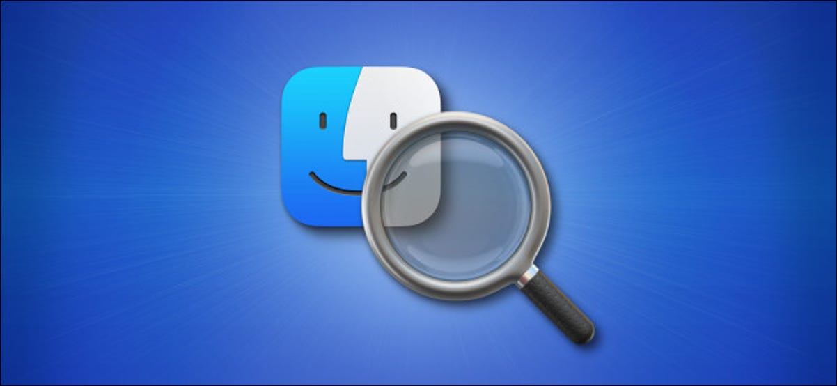 Ícone do MacOS 11 Spotlight Search com o ícone do Finder em um fundo azul