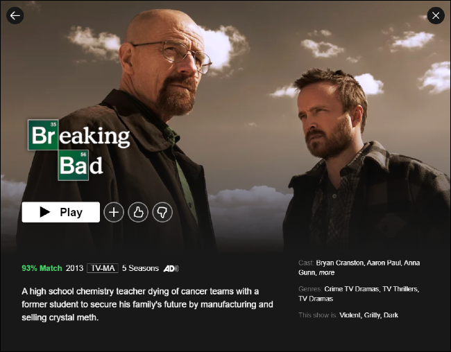 Breaking Bad no Netflix