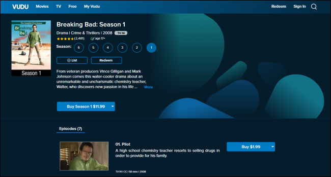 Breaking Bad no Vudu