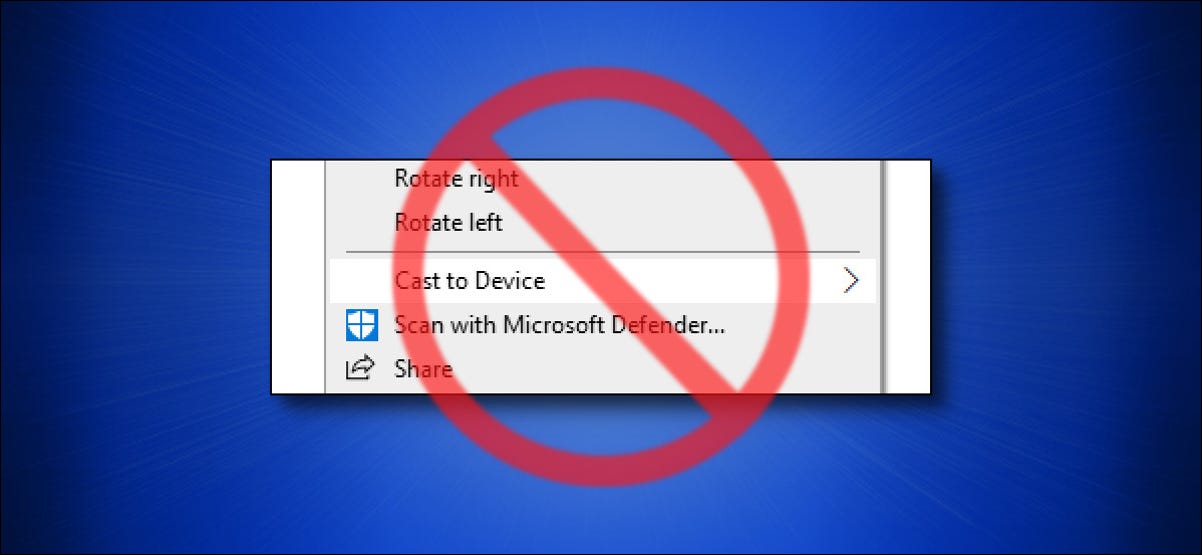 Windows 10 "Cast to Device" riscado em fundo azul