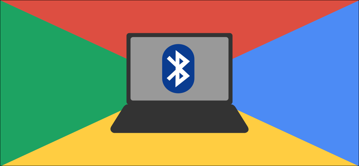 Chromebook com ícone de bluetooth