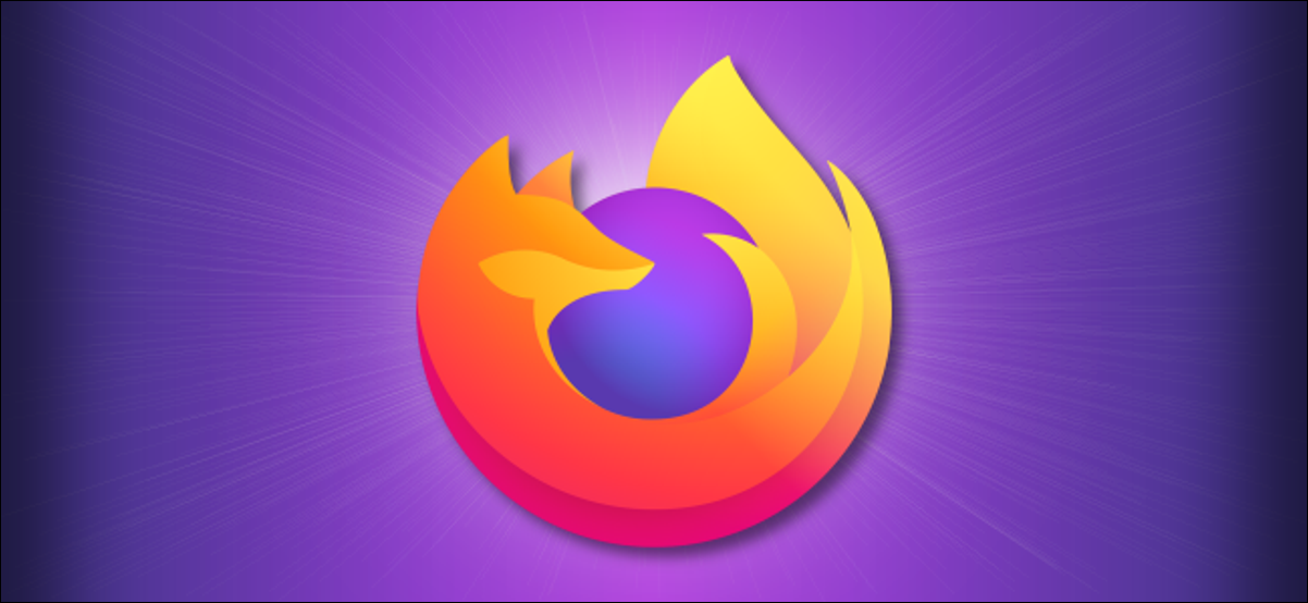 Logotipo do Firefox em um fundo roxo