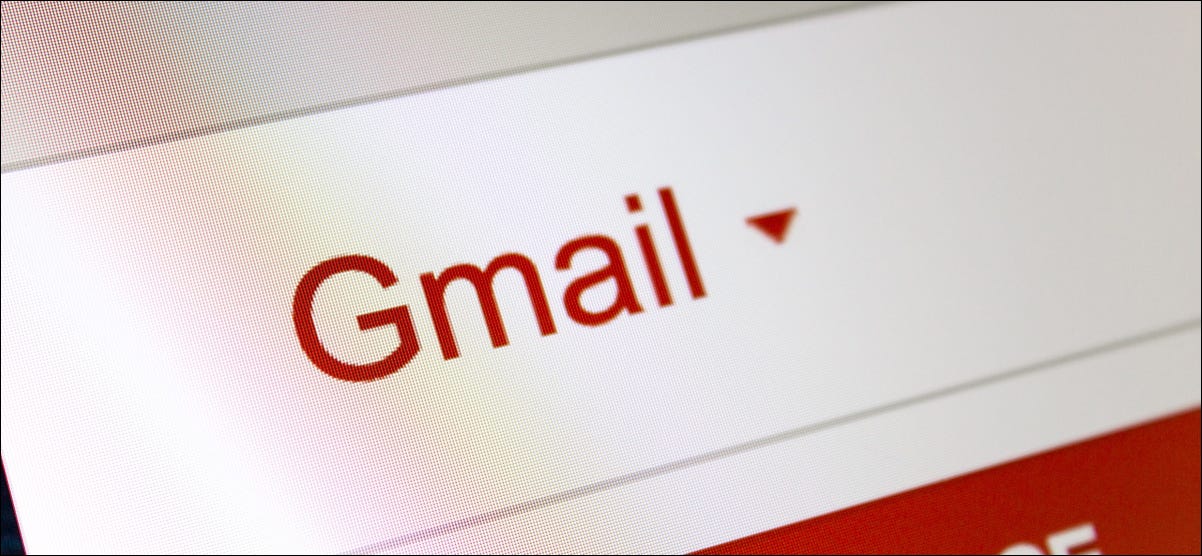 O logotipo do Gmail no site do Google.