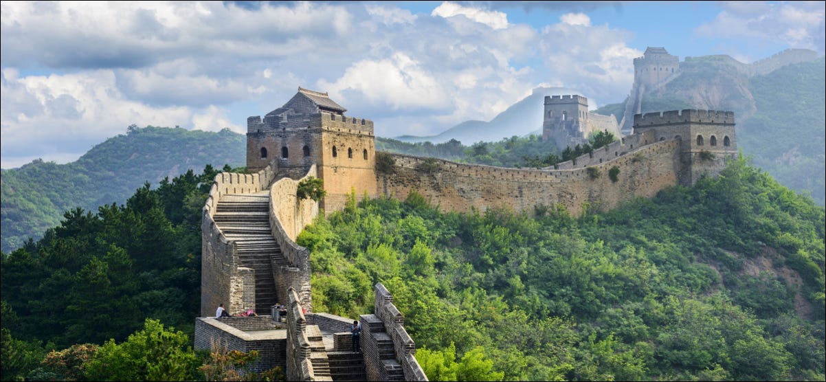 A grande Muralha da China.