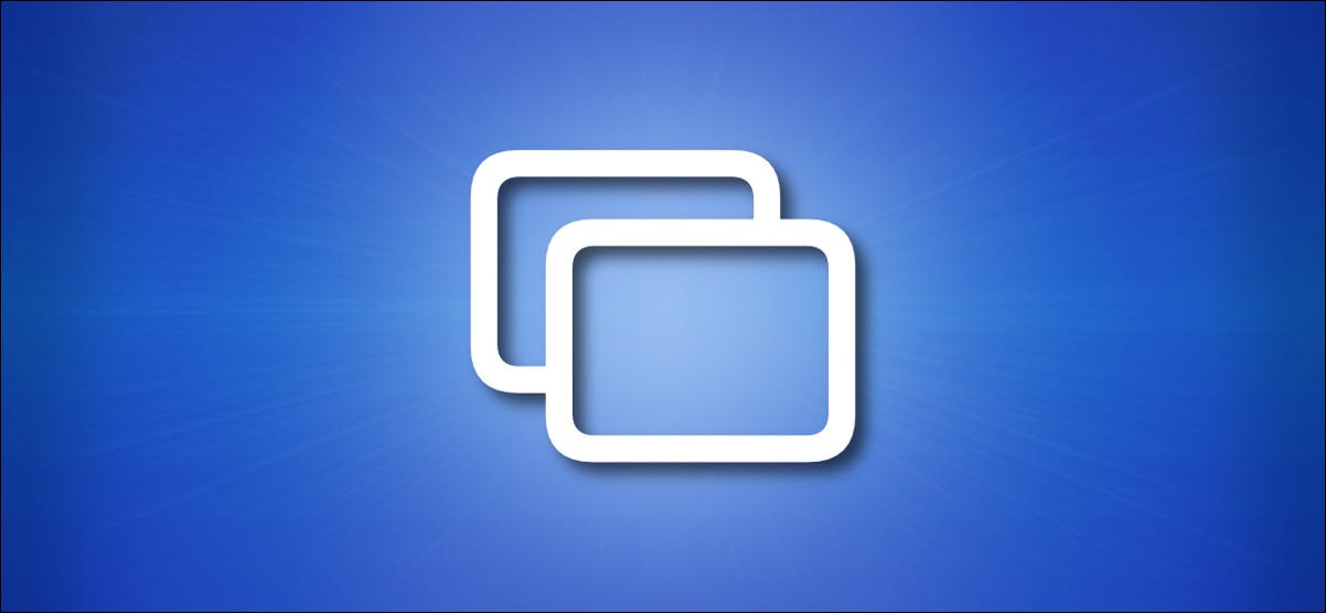 Ícone de espelhamento de tela da Apple em um fundo azul