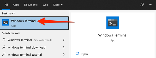 Inicie o Terminal Windows