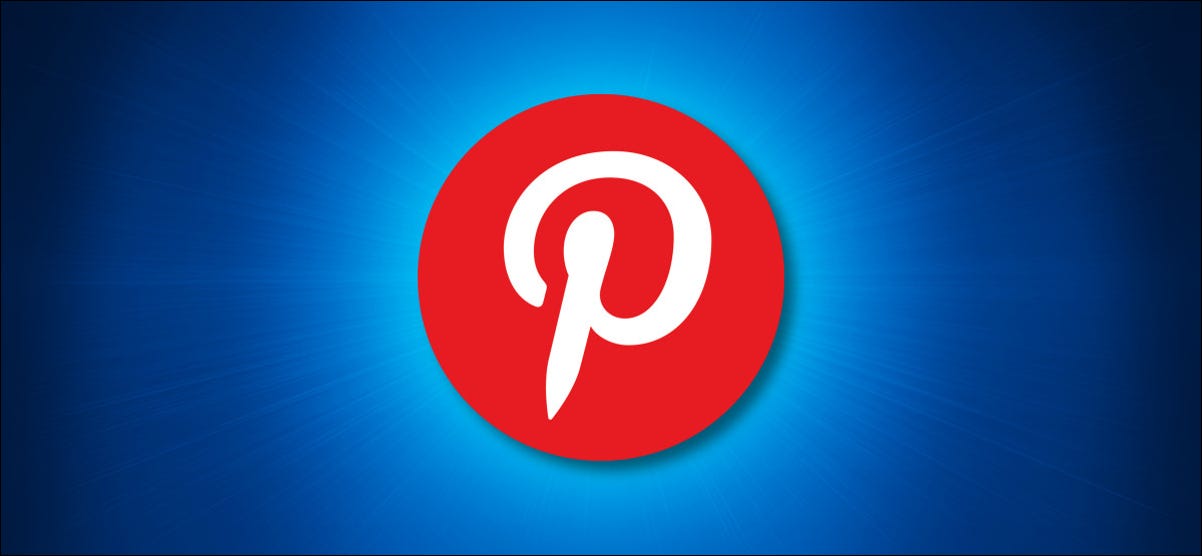 Logotipo do Pinterest em fundo azul