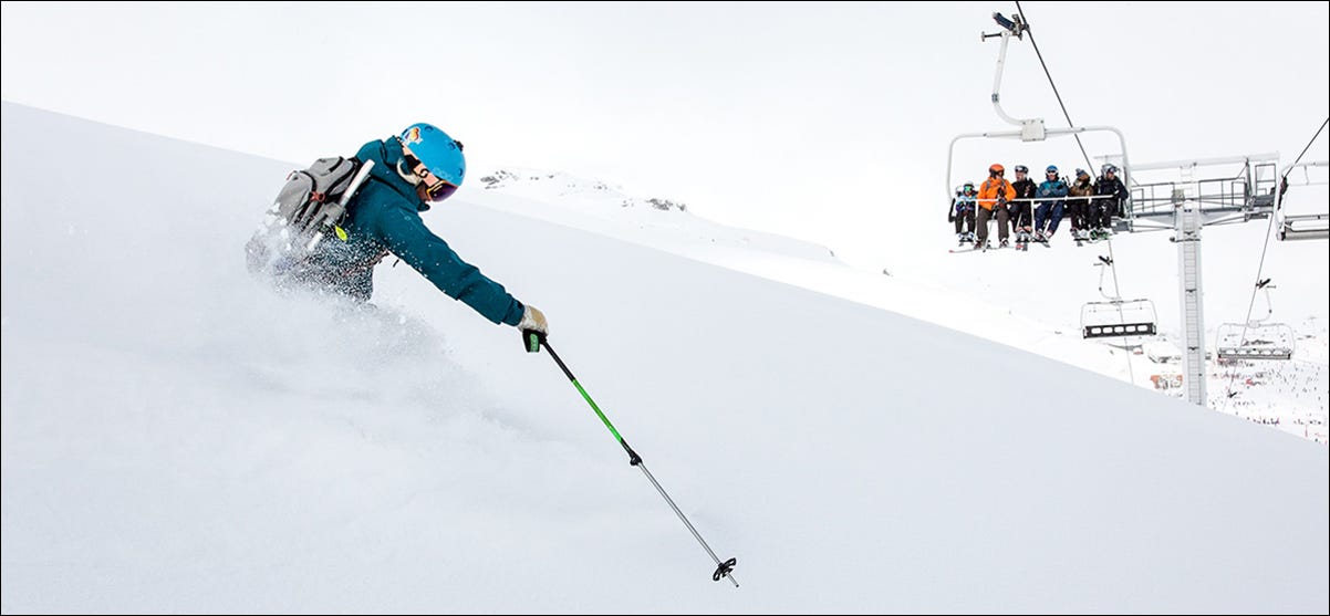 imagem de visualização mostrando esquiador