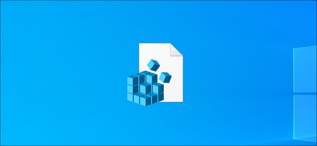 O ícone do arquivo REG em uma área de trabalho do Windows 10.