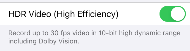 Habilitar gravação de vídeo HDR no iPhone
