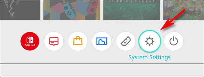 No menu Alternar para CASA, selecione o ícone de engrenagem "Configurações do sistema".
