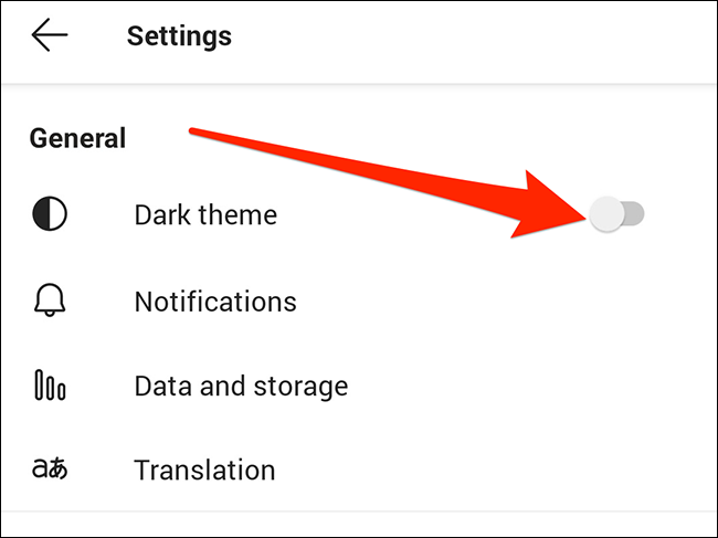 Ative o modo escuro no Microsoft Teams para Android