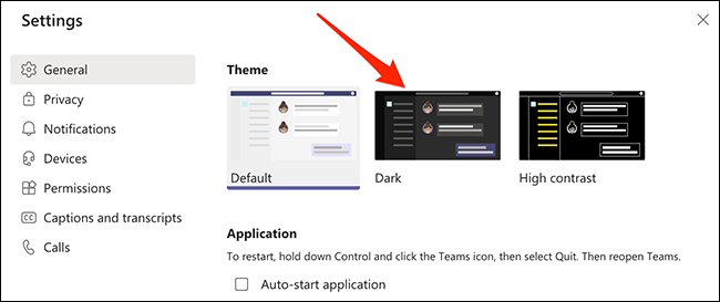 Habilite o modo escuro no Microsoft Teams na área de trabalho
