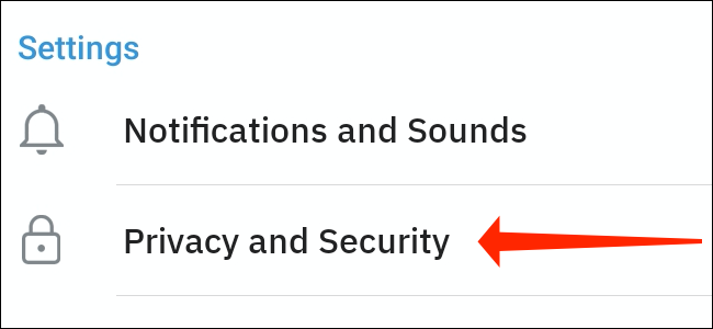 Configurações de privacidade e segurança no Telegram para Android