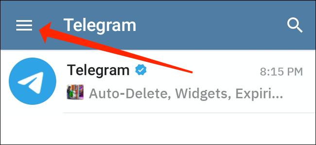 Como acessar as configurações do Telegram no Android