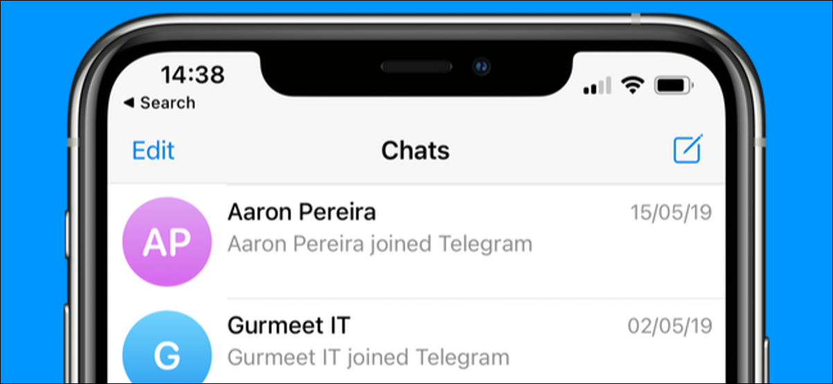 O Telegram permite que você desabilite as notificações de contato 