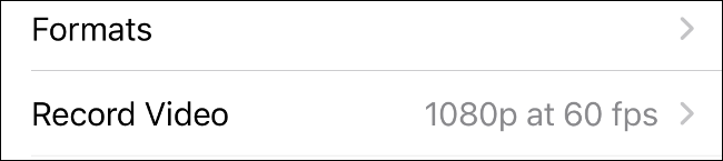 Visite as configurações de Gravação de Vídeo no iPhone