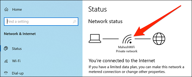 Verifique a intensidade do sinal Wi-Fi usando Configurações