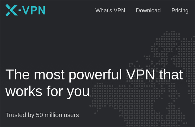 Reivindicação do site X-VPN