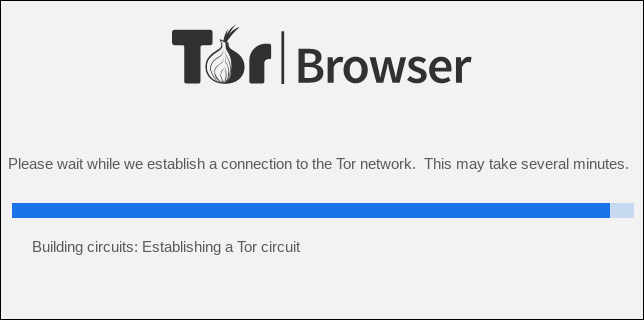 Estabelecendo uma caixa de diálogo de conexão Tor