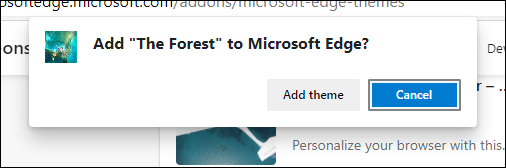 Adicionar botão de confirmação de tema no Edge