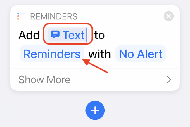 Selecione o botão Lembretes para personalizar a lista de Lembretes padrão.