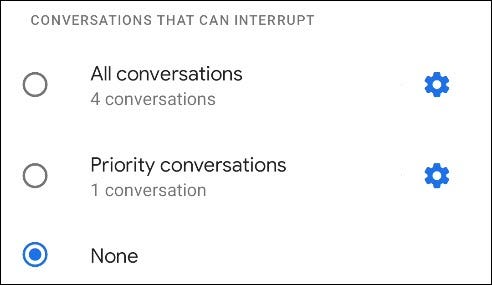 opções de conversas