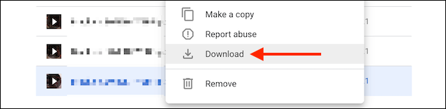 Clique em “Download” no menu do botão direito para salvar uma cópia do arquivo antes de excluí-lo.