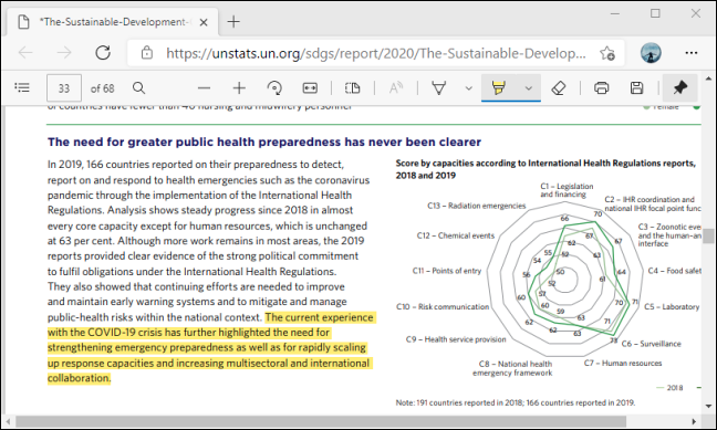 Destaque o texto usando a barra de ferramentas PDF no Microsoft Edge