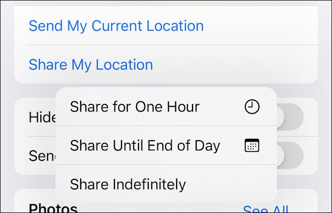 Compartilhando localização no iMessage