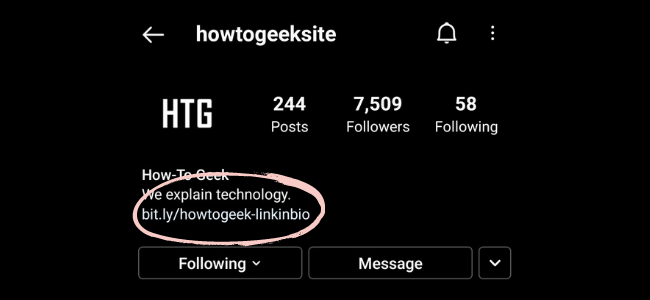 Perfil do Instagram HowtoGeek
