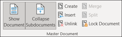 Ferramentas do Documento Mestre