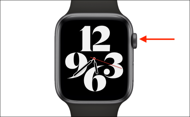 Pressione Digital Crown no Apple Watch