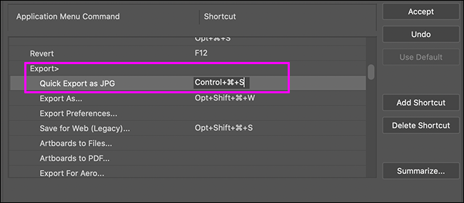 shift alt command e photoshop