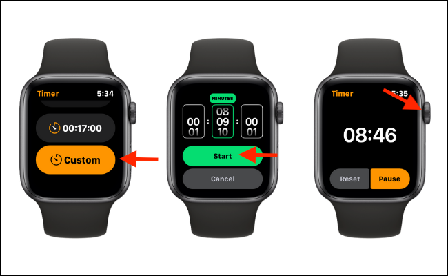 Definir um cronômetro personalizado no Apple Watch