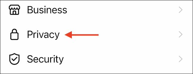 Vá para a seção "Privacidade".