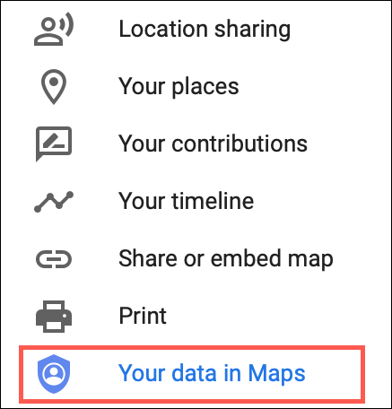 Selecione seus dados no Maps