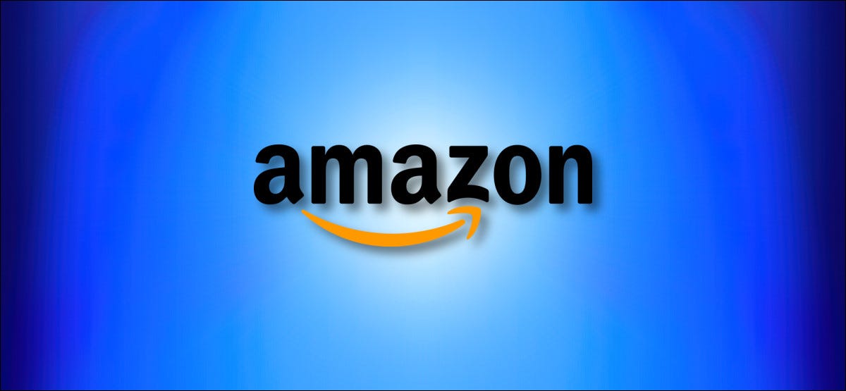Logotipo da Amazon.com em um herói de fundo azul
